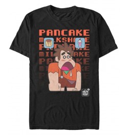 Pixar Men's Wreck It Ralph Pancake and Milkshakes Short Sleeve T-Shirt Black $18.54 T-Shirts