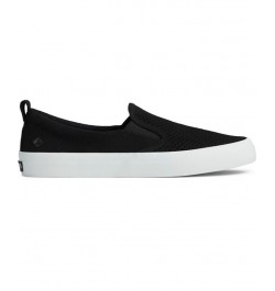 Women's Crest Twin Gore Perforated Slip On Sneaker Black $42.30 Shoes