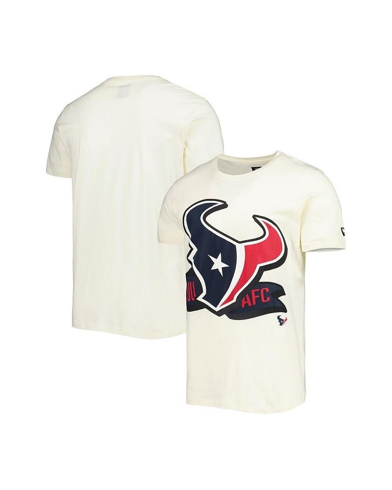 Men's Cream Houston Texans Sideline Chrome T-shirt $22.79 T-Shirts