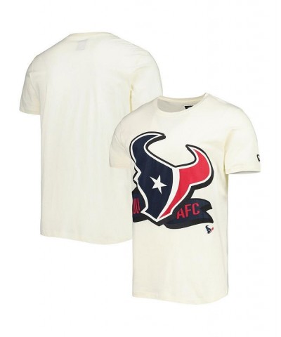 Men's Cream Houston Texans Sideline Chrome T-shirt $22.79 T-Shirts