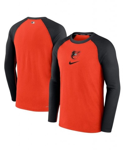 Men's Orange Baltimore Orioles Authentic Collection Game Raglan Performance Long Sleeve T-shirt $26.65 T-Shirts