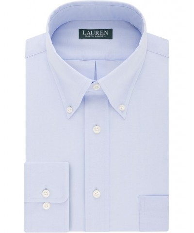 Lauren Men's Regular Fit Wrinkle Free Stretch Dress Shirt, Online Exclusive Blue $17.16 Dress Shirts