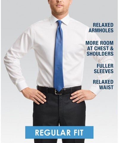 Lauren Men's Regular Fit Wrinkle Free Stretch Dress Shirt, Online Exclusive Blue $17.16 Dress Shirts