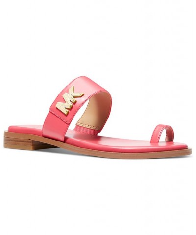 Women's Jilly Thong Flat Sandals Pink $49.50 Shoes