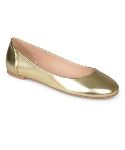 Women's Comfort Kavn Flats Gold $36.80 Shoes