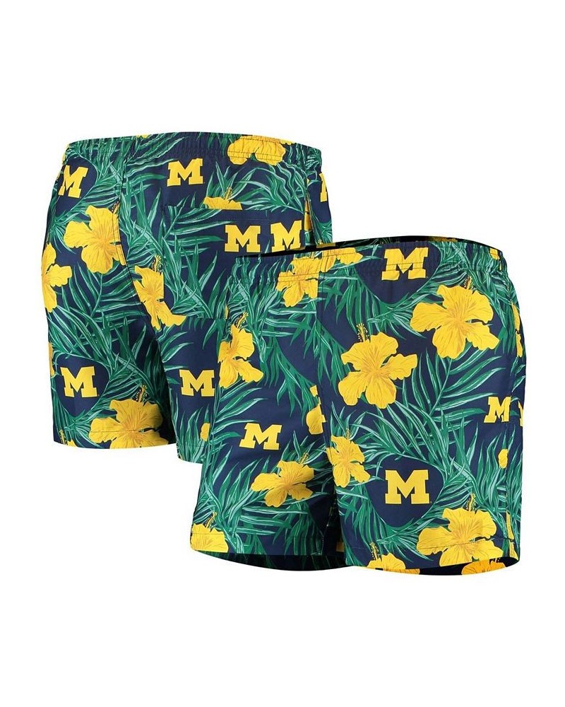 Men's Navy Michigan Wolverines Swimming Trunks $20.50 Swimsuits