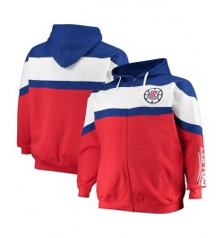 Men's Royal, White LA Clippers Color Block Wordmark Logo Big and Tall Full-Zip Hoodie $33.60 Sweatshirt