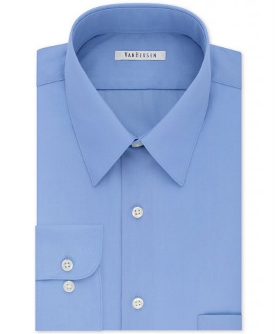 Men's Big & Tall Classic/Regular Fit Wrinkle Free Poplin Solid Dress Shirt Cameo Blue $18.89 Dress Shirts