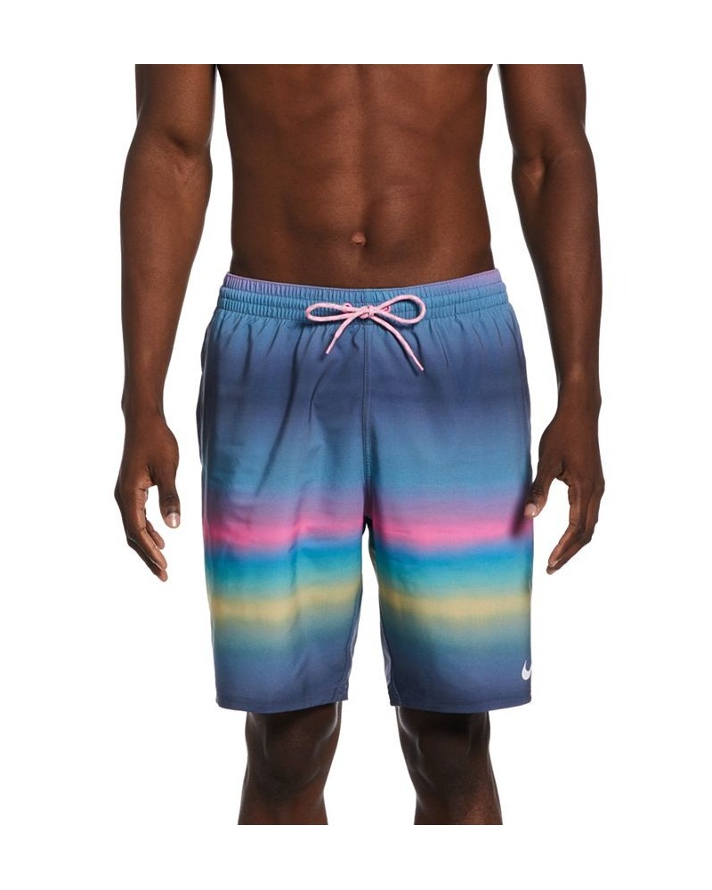 Men's Horizon OmbrÉ Stripe 9" Swim Trunks Blue $28.82 Swimsuits