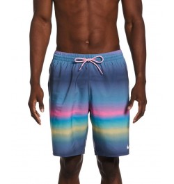 Men's Horizon OmbrÉ Stripe 9" Swim Trunks Blue $28.82 Swimsuits