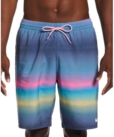 Men's Horizon OmbrÉ Stripe 9" Swim Trunks Blue $28.82 Swimsuits