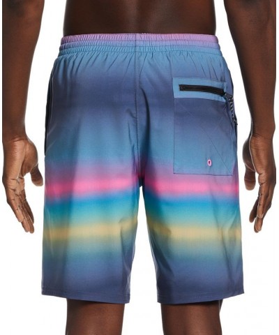 Men's Horizon OmbrÉ Stripe 9" Swim Trunks Blue $28.82 Swimsuits