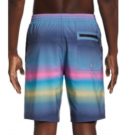 Men's Horizon OmbrÉ Stripe 9" Swim Trunks Blue $28.82 Swimsuits