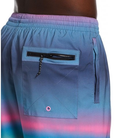 Men's Horizon OmbrÉ Stripe 9" Swim Trunks Blue $28.82 Swimsuits