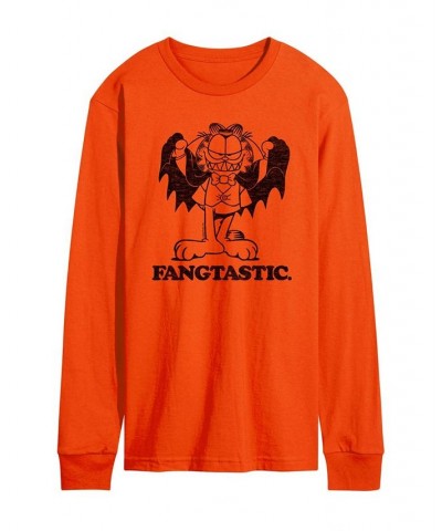 Men's Garfield Fangtastic Long Sleeve T-shirt Orange $22.68 T-Shirts