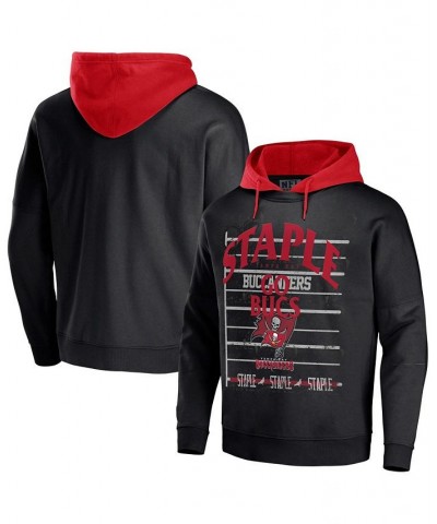 Men's NFL X Staple Charcoal Tampa Bay Buccaneers Oversized Gridiron Vintage-Like Wash Pullover Hoodie $29.20 Sweatshirt