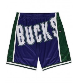 Men's Purple Milwaukee Bucks Big and Tall Hardwood Classics Big Face 2.0 Shorts $49.49 Shorts