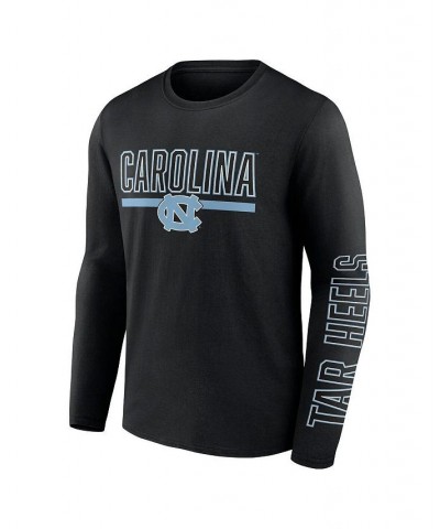 Men's Branded Black North Carolina Tar Heels Modern Two-Hit Long Sleeve T-shirt $18.90 T-Shirts