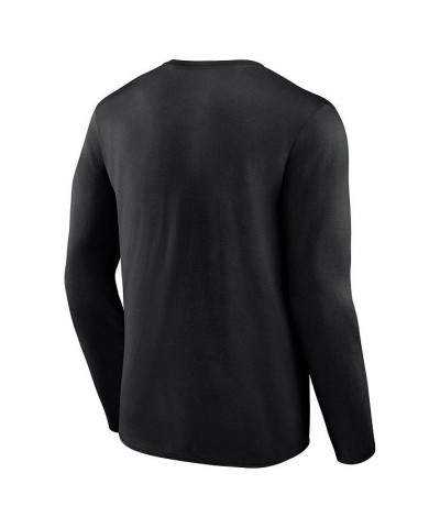 Men's Branded Black North Carolina Tar Heels Modern Two-Hit Long Sleeve T-shirt $18.90 T-Shirts