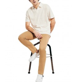 Men's Sustainably Crafted Printed Classic-Fit Johnny-Collar Polo Shirt White $42.96 Polo Shirts