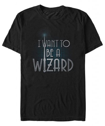 Men's Fantastic Beasts and Where to Find Them Do You Wanna Be A Wizard Short Sleeve T-shirt Black $16.80 T-Shirts