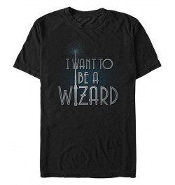 Men's Fantastic Beasts and Where to Find Them Do You Wanna Be A Wizard Short Sleeve T-shirt Black $16.80 T-Shirts