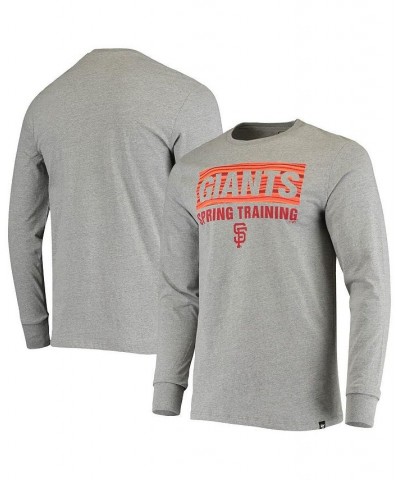 Men's '47 Gray San Francisco Giants Spring Training Color Bar Long Sleeve T-shirt $25.49 T-Shirts