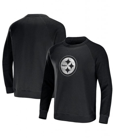 Men's NFL x Darius Rucker Collection by Black Pittsburgh Steelers Raglan Fleece Pullover Sweatshirt $29.89 Sweatshirt