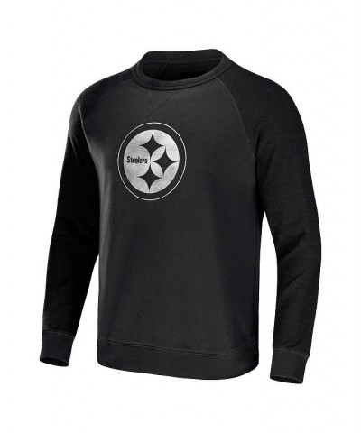 Men's NFL x Darius Rucker Collection by Black Pittsburgh Steelers Raglan Fleece Pullover Sweatshirt $29.89 Sweatshirt