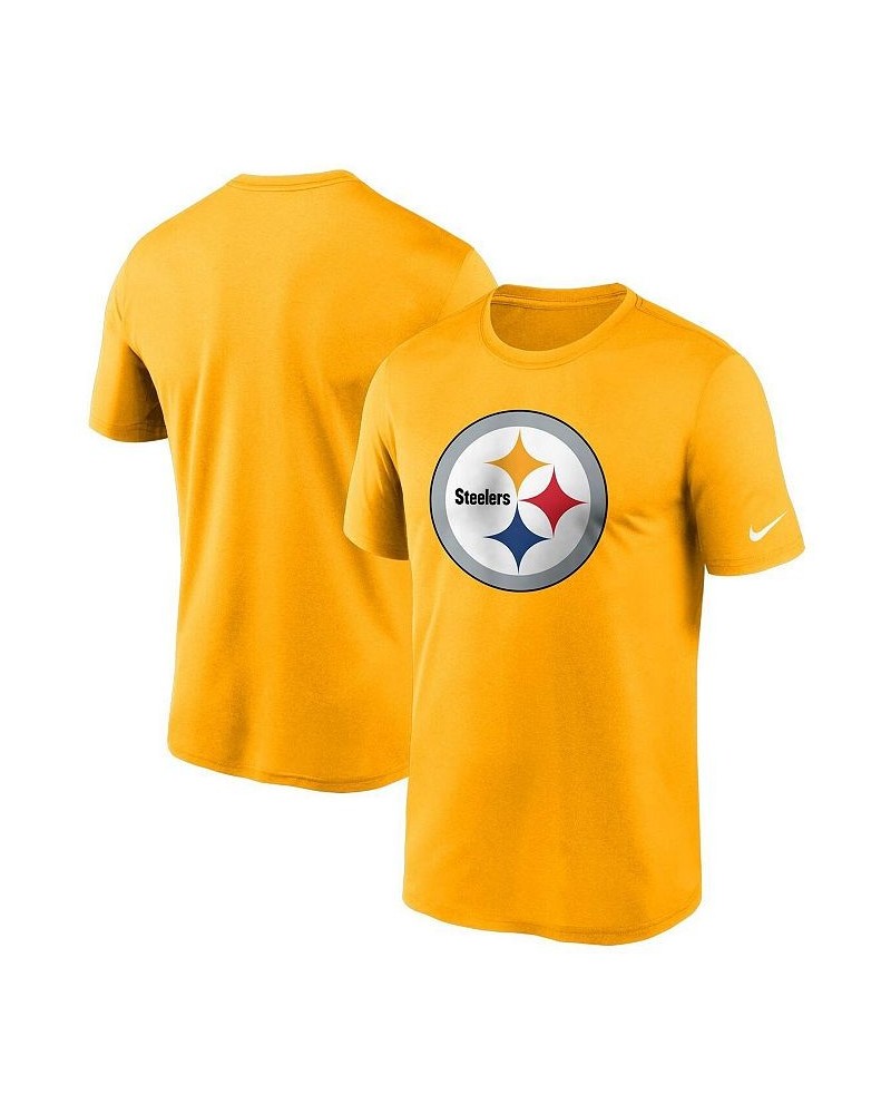 Men's Gold Pittsburgh Steelers Logo Essential Legend Performance T-shirt $23.00 T-Shirts