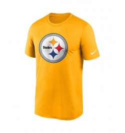 Men's Gold Pittsburgh Steelers Logo Essential Legend Performance T-shirt $23.00 T-Shirts