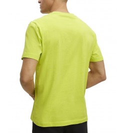 BOSS Men's Crew-Neck Cotton Jersey Logo Print T-shirt Green $34.32 T-Shirts