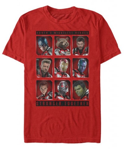 Marvel Men's Avengers Endgame Earth's Mightiest Heroes, Short Sleeve T-shirt Red $20.29 T-Shirts