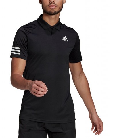 Men's Aeroready Tennis Club 3-Stripes Polo Shirt Black $29.40 Polo Shirts