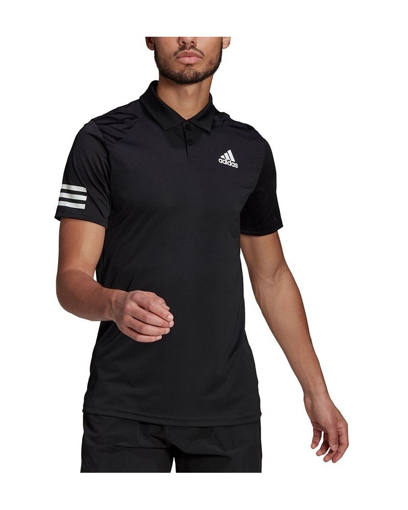 Men's Aeroready Tennis Club 3-Stripes Polo Shirt Black $29.40 Polo Shirts