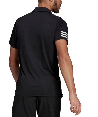 Men's Aeroready Tennis Club 3-Stripes Polo Shirt Black $29.40 Polo Shirts