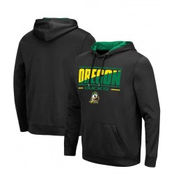 Men's Black Oregon Ducks Slash Stack 2.0 Pullover Hoodie $29.90 Sweatshirt