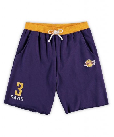 Men's Anthony Davis Purple Los Angeles Lakers Big and Tall French Terry Name and Number Shorts $23.19 Shorts