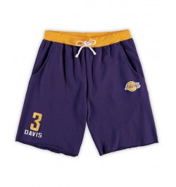 Men's Anthony Davis Purple Los Angeles Lakers Big and Tall French Terry Name and Number Shorts $23.19 Shorts