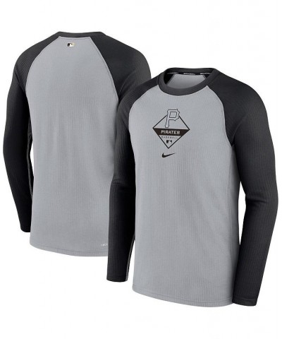 Men's Gray, Black Pittsburgh Pirates Game Authentic Collection Performance Raglan Long Sleeve T-shirt $34.44 T-Shirts