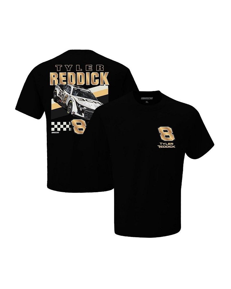 Men's Checkered Flag Black Tyler Reddick 3CHI Front Runner T-shirt $17.10 T-Shirts