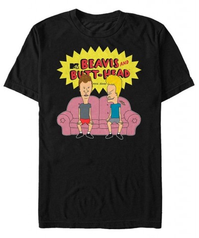 Beavis and Butthead MTV Men's The Couch Life Logo Short Sleeve T-Shirt Black $18.19 T-Shirts