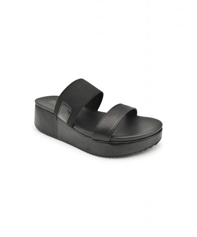 Women's Perry Wedge Sandals Black $42.66 Shoes