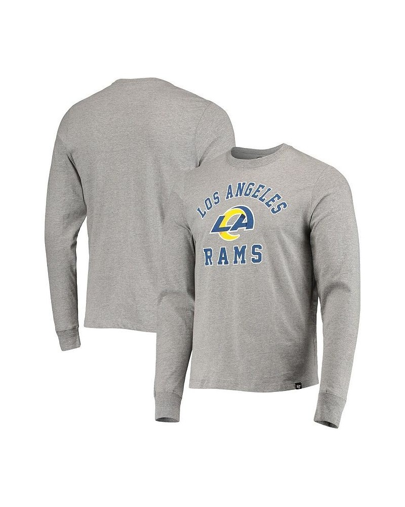 Men's Heathered Gray Los Angeles Rams Arch Super Rival Long Sleeve T-shirt $17.15 T-Shirts