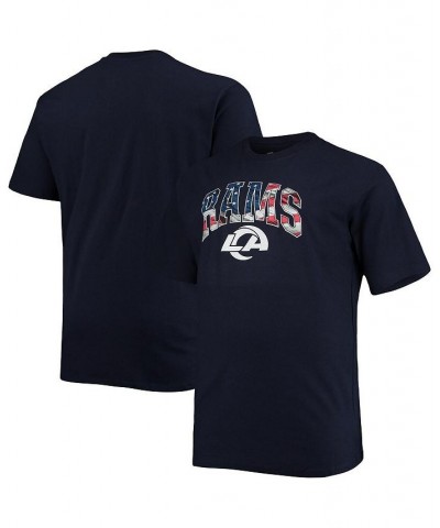 Men's Branded Navy Los Angeles Rams Big and Tall 4th of July Banner Wave T-shirt $15.91 T-Shirts