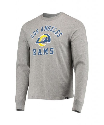 Men's Heathered Gray Los Angeles Rams Arch Super Rival Long Sleeve T-shirt $17.15 T-Shirts