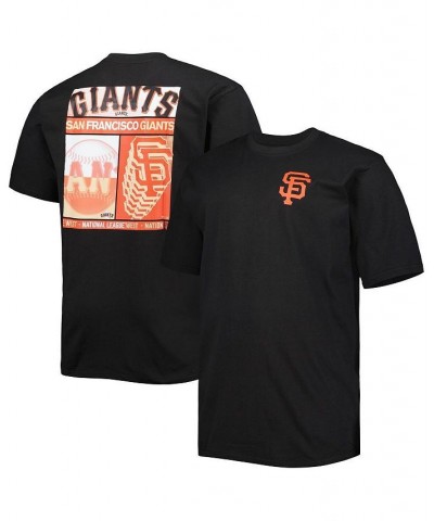 Men's Black San Francisco Giants Big and Tall Two-Sided T-shirt $23.40 T-Shirts