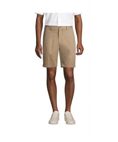 Men's Traditional Fit 9 Inch No Iron Chino Shorts Tan/Beige $29.23 Shorts