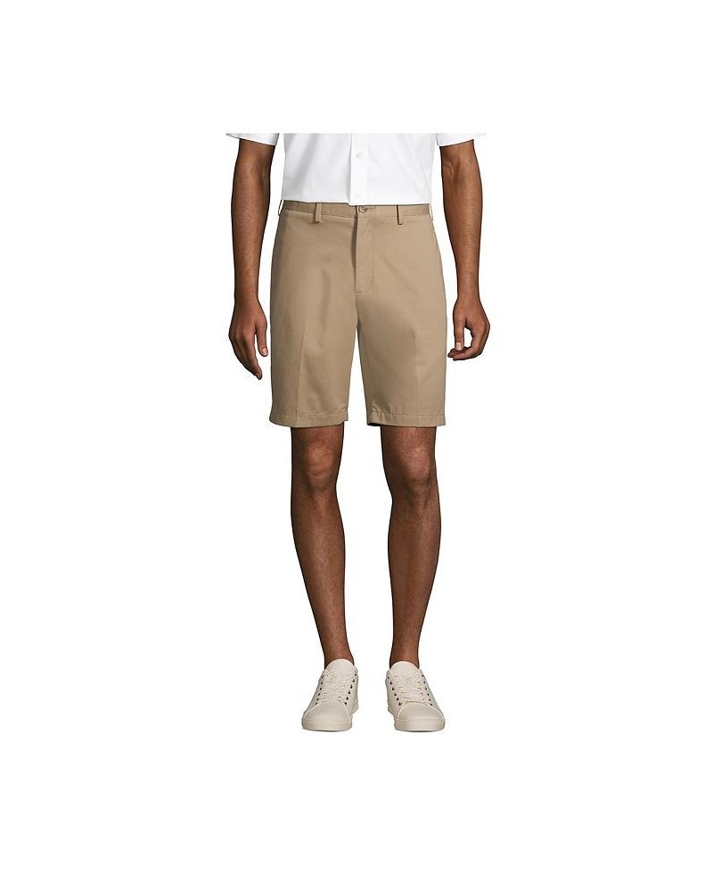 Men's Traditional Fit 9 Inch No Iron Chino Shorts Tan/Beige $29.23 Shorts