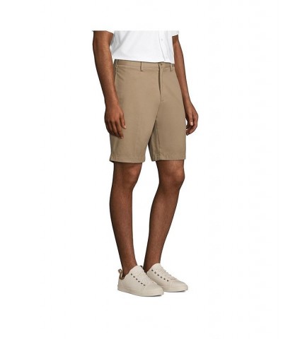 Men's Traditional Fit 9 Inch No Iron Chino Shorts Tan/Beige $29.23 Shorts